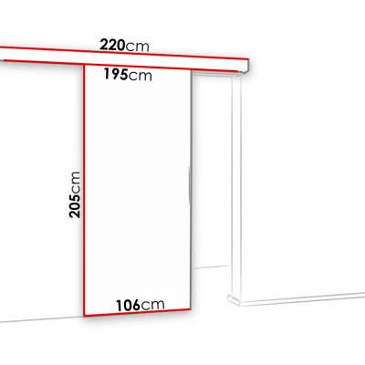 Posuvné interiérové dvere VIGRA 8 - 100 cm, čierne / dub sonoma