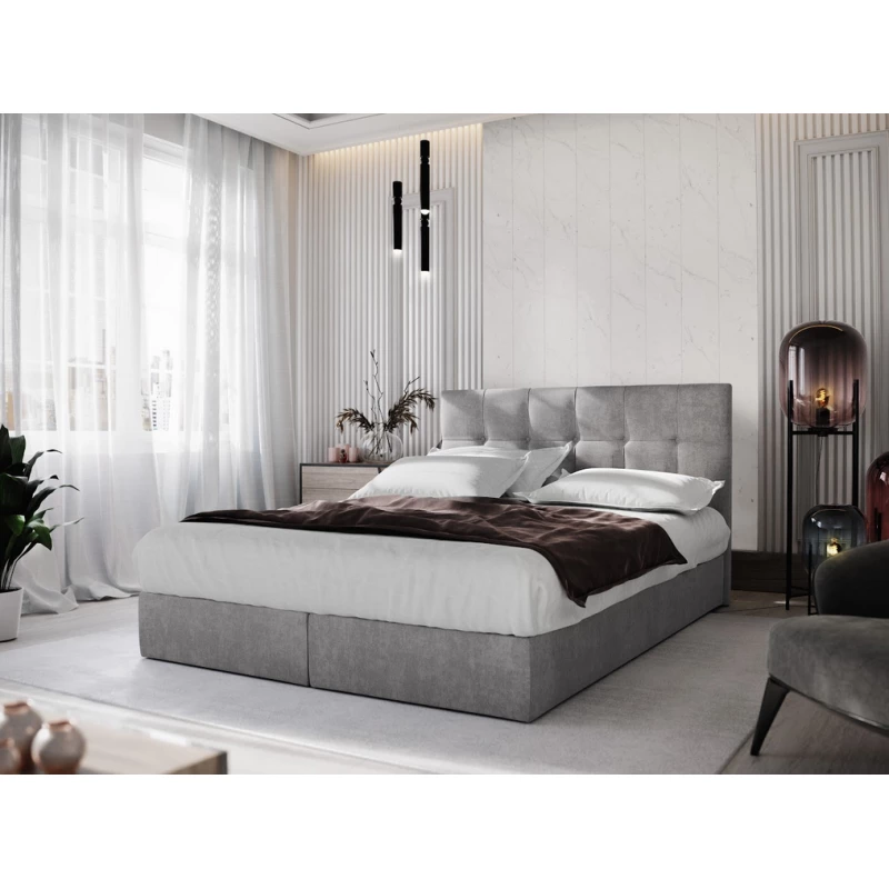 Boxspringová posteľ s úložným priestorom PURAM COMFORT - 180x200, šedá