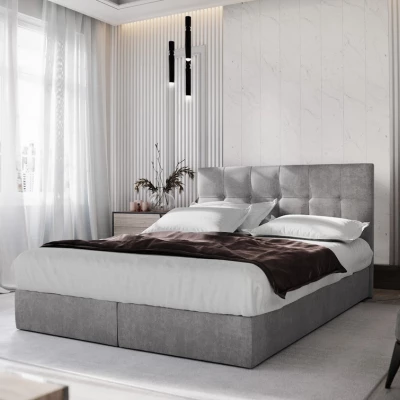 Boxspringová posteľ s úložným priestorom PURAM COMFORT - 160x200, šedá