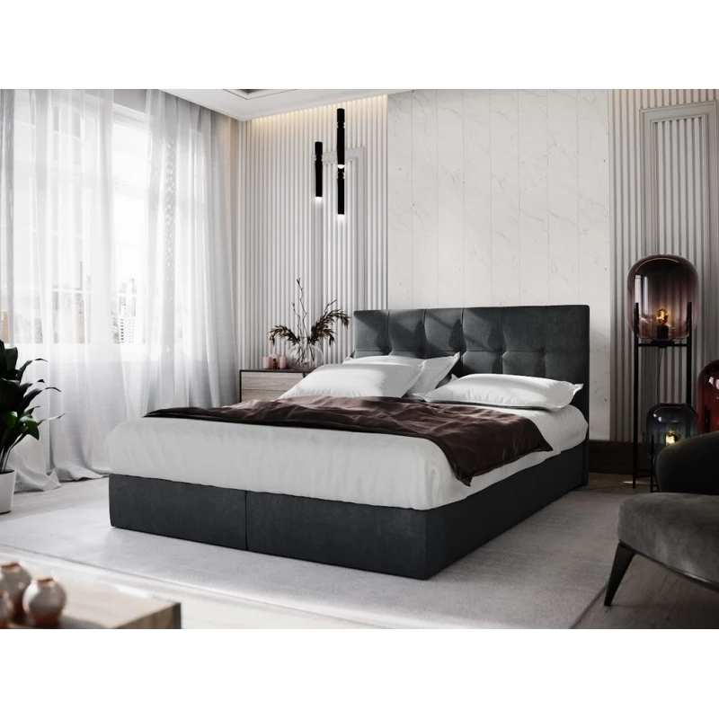 Boxspringová posteľ s úložným priestorom PURAM COMFORT - 180x200, čierna