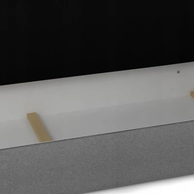 Boxspringová posteľ s úložným priestorom PIERROT COMFORT - 140x200, biela / čierna
