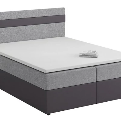 Boxspringová posteľ s úložným priestorom SISI COMFORT - 200x200, svetlo šedá / šedá