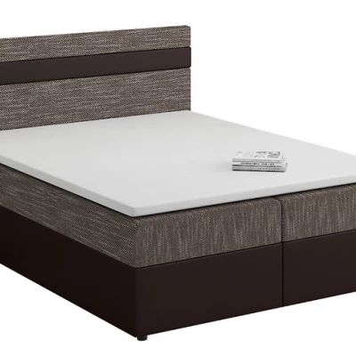 Boxspringová posteľ s úložným priestorom SISI COMFORT - 180x200, béžová / hnedá