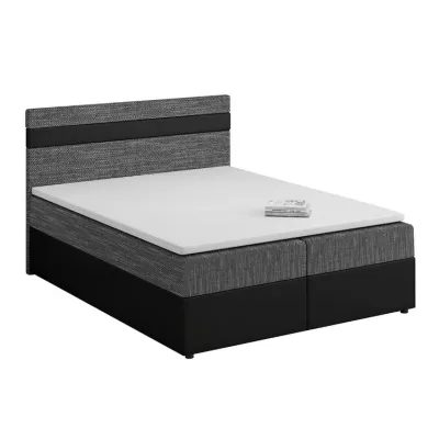 Boxspringová posteľ s úložným priestorom SISI COMFORT - 200x200, šedá / čierna