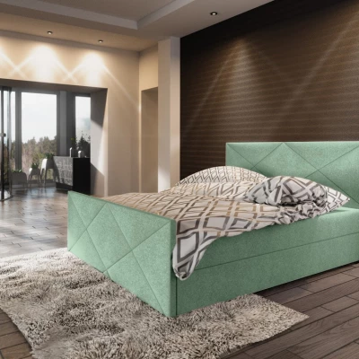 Boxspringová manželská posteľ VASILISA COMFORT 4 - 160x200, svetlo zelená