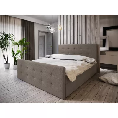 Boxspringová manželská posteľ VASILISA COMFORT 1 - 180x200, svetlo hnedá