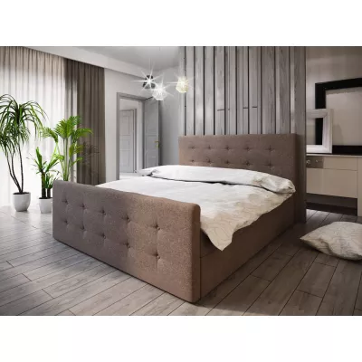 Boxspringová manželská posteľ VASILISA COMFORT 1 - 140x200, hnedá