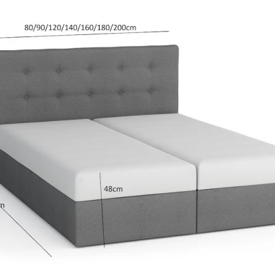 Boxspringová posteľ s úložným priestorom SAVA COMFORT - 180x200, modrá