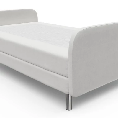 Jednolôžková posteľ s kovovými nôžkami HENRYK COMFORT 3 - 90x200, béžová