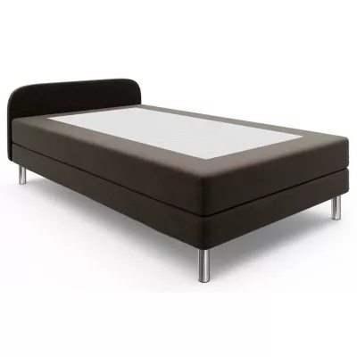 Jednolôžková posteľ s kovovými nôžkami HENRYK COMFORT 2 - 90x200, hnedá