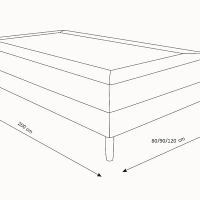 Jednolôžková posteľ HENRYK COMFORT 1 - 90x200, antracitová