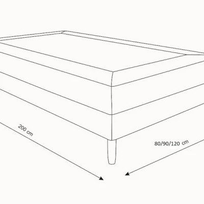 Jednolôžková posteľ HENRYK COMFORT 1 - 90x200, hnedá