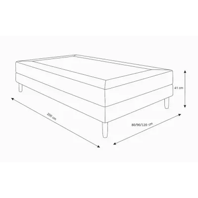 Jednolôžková posteľ HENRYK COMFORT 1 - 90x200, hnedá