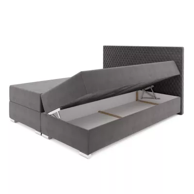 Manželská čalúnená posteľ HENIO COMFORT - 180x200, svetlo šedá