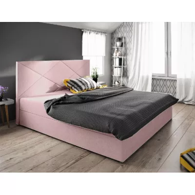Manželská posteľ s úložným priestorom STIG COMFORT 4 - 160x200, ružová