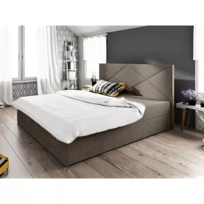 Manželská posteľ s úložným priestorom STIG COMFORT 4 - 160x200, svetlo hnedá