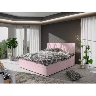 Manželská posteľ s úložným priestorom STIG COMFORT 3 - 140x200, ružová