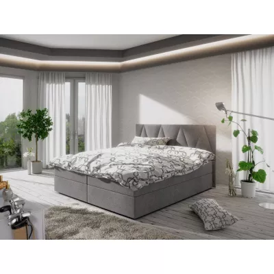 Manželská posteľ s úložným priestorom STIG COMFORT 3 - 180x200, svetlo šedá