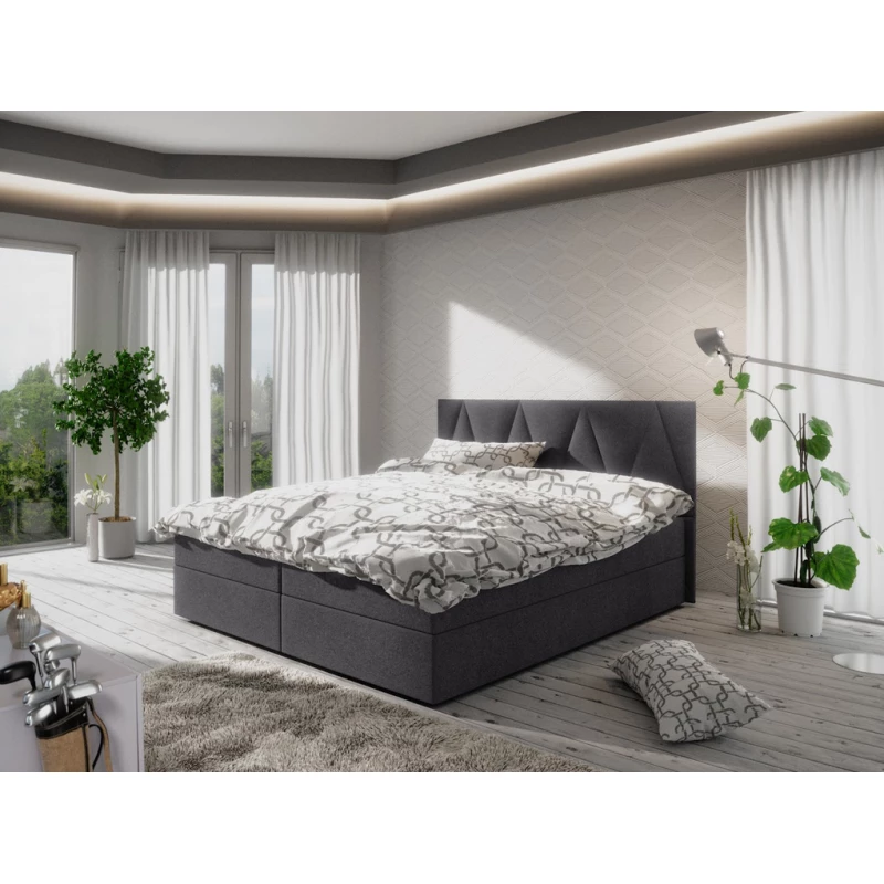 Manželská posteľ s úložným priestorom STIG 3 - 180x200, šedá