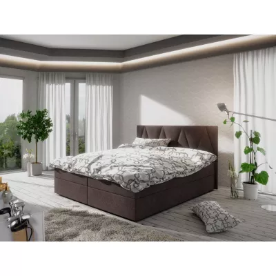 Manželská posteľ s úložným priestorom STIG COMFORT 3 - 160x200, hnedá