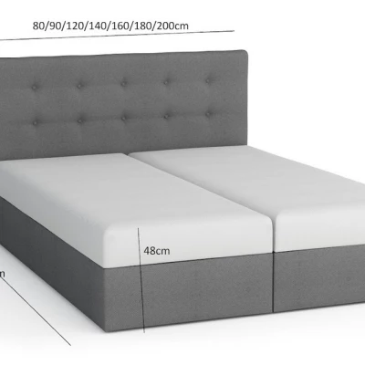 Manželská posteľ s úložným priestorom STIG COMFORT 5 - 160x200, béžová