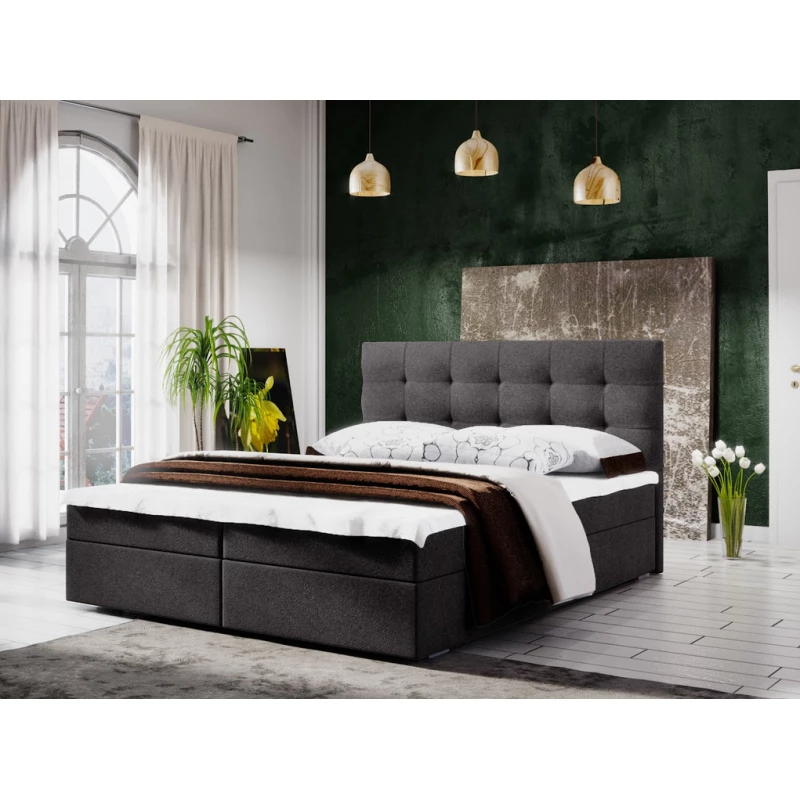 Manželská posteľ s úložným priestorom STIG COMFORT 5 - 180x200, šedá