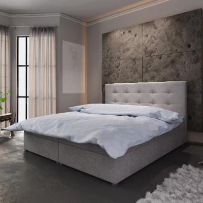 Manželská posteľ s úložným priestorom STIG COMFORT 6 - 180x200, svetlo šedá