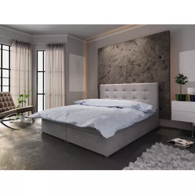 Manželská posteľ s úložným priestorom STIG COMFORT 6 - 180x200, svetlo šedá
