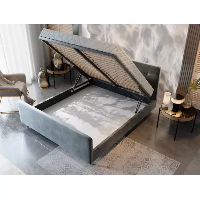 Jednolôžková posteľ s úložným priestorom NESSIE - 90x200, horčicová
