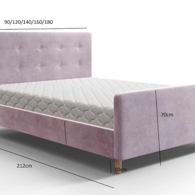 Jednolôžková posteľ s úložným priestorom NESSIE - 90x200, horčicová