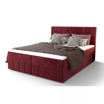 Boxspringová posteľ s úložným priestorom MADLEN COMFORT - 180x200, červená