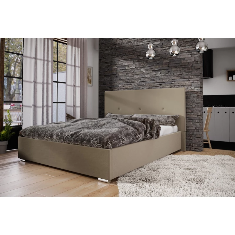 Manželská posteľ s úložným priestorom FLEK 2 - 160x200, béžová 