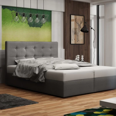 Čalúnená posteľ s úložným priestorom DELILAH 1 COMFORT - 160x200, svetlo šedá