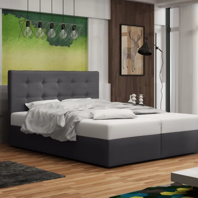 Čalúnená posteľ s úložným priestorom DELILAH 1 COMFORT - 160x200, šedá