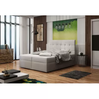 Čalúnená posteľ s úložným priestorom DELILAH 2 COMFORT - 160x200, béžová