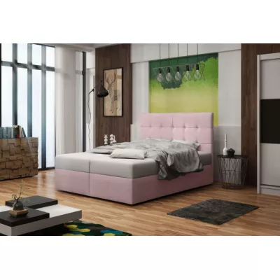 Čalúnená posteľ s úložným priestorom DELILAH 2 COMFORT - 180x200, ružová