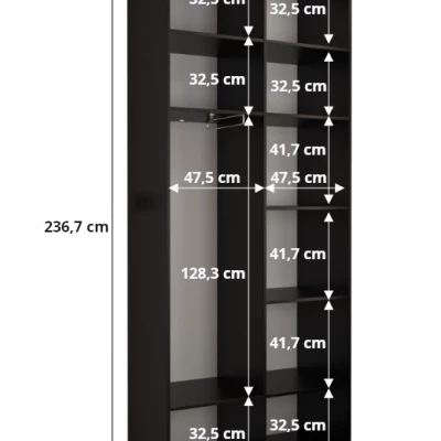 Šatníková skriňa SAVELA 4 - 100 cm, biela