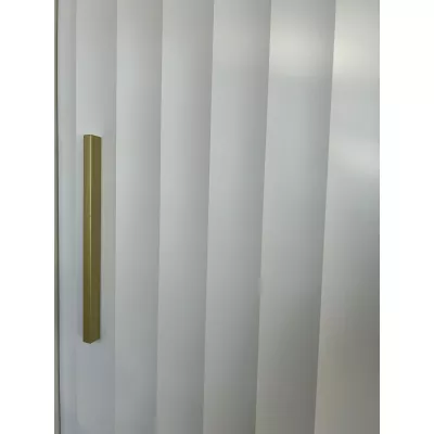 Šatníková skriňa so zrkadlom RADKIN 2 - šírka 150 cm, čierna / biela