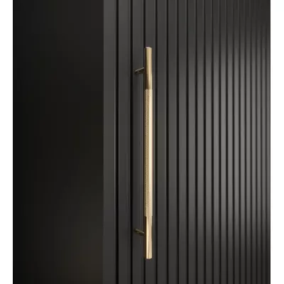 Šatníková skriňa SHAILA 12 - 180 cm, čierna