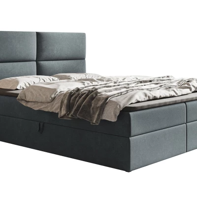 Boxspringová manželská posteľ CARLA 1 - 160x200, šedá + topper
