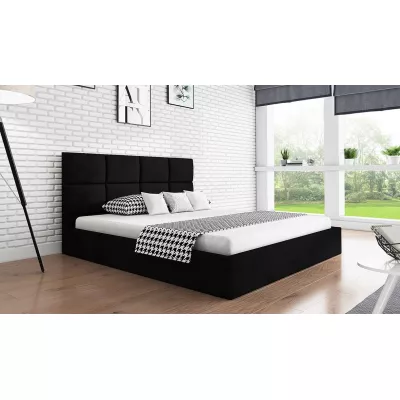 Čalúnená jednolôžková posteľ CAROLE - 120x200, čierna