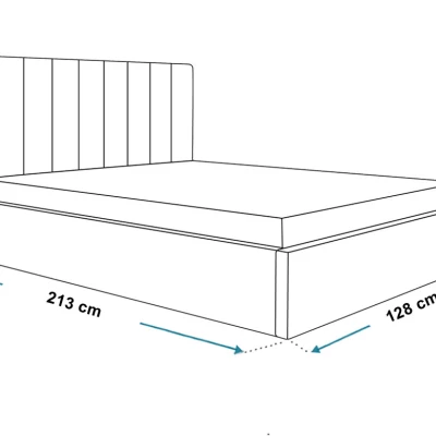 Čalúnená jednolôžková posteľ LEORA - 120x200, svetlo béžová