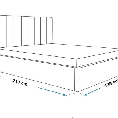 Čalúnená jednolôžková posteľ LEORA - 120x200, svetlo šedá