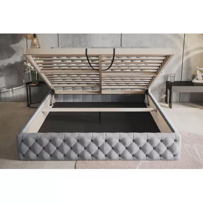 Čalúnená manželská posteľ KESIA - 180x200, šedá