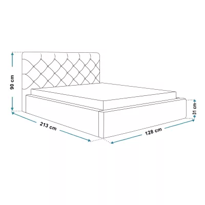 Čalúnená jednolôžková posteľ HANELE - 120x200, čierna