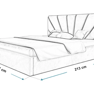 Čalúnená jednolôžková posteľ GITEL - 120x200, zelená