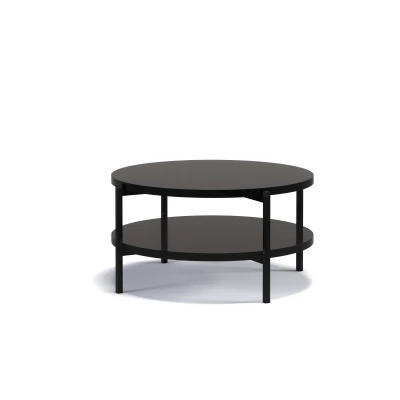 Okrúhly konferenčný stolík s úložným priestorom VILEM - matný čierny