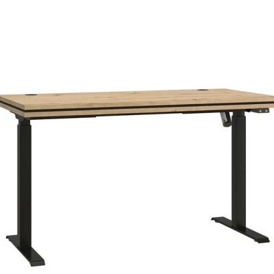 Písací stôl KORTY 2 - dub artisan / čierny