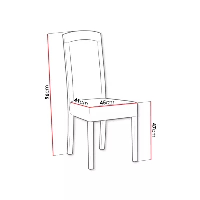 Jedálenská stolička s čalúneným sedákom ENELI 7 - orech / hnedá 1