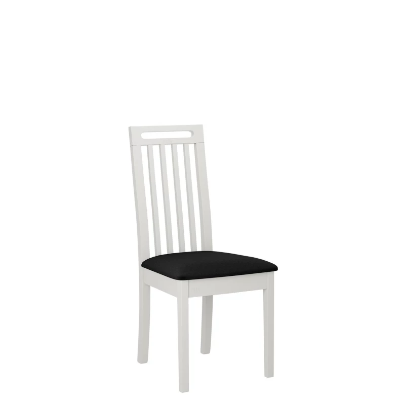 Jedálenská stolička s čalúneným sedákom ENELI 10 - biela / čierna